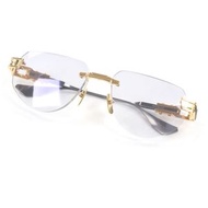 全新DITA Grand Imperyn無框兩點式太陽眼鏡（DTS164-A-01），金色鏡框，槍灰色鏡片（56□17-137），附示範鏡片。原價：¥165,000。