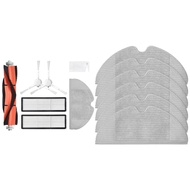 2 Set Vacuum Cleaner Accessories: 1 Set Main Brushes Filters Side Brush &amp; 1 Set Cleaning Cloth Mop