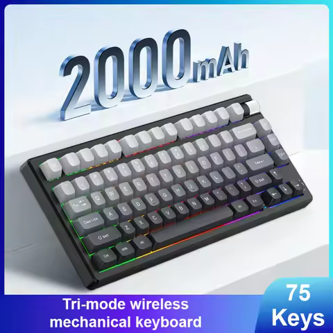 GK75 Mechanical Keyboard for Wireless Three Mode Bluetooth RGB Backlit Waterproof Gaming and Office 