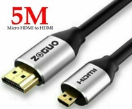 ［實體商店］特長5米！！相機合用 -- 4K/60Hz, Micro HDMI to HDMI Cable, Micro HDMI轉HDMI
