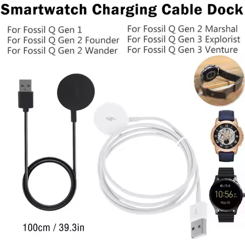 Smart Watch Charger for Fossil Q Gen 1 Smart Watch Charging Cable Stable 5V 1A for Fossil Q Gen 2 Fo
