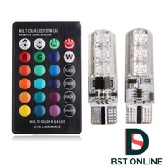 BST Car Led T10 Silicone 5050 Bulb Mentol RGB Remote Control Axia Myvi Saga BLM FLX FL Persona 2016 