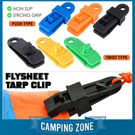 4Pcs Camping Tent Clip Khemah Flysheet Clip Tarp Clips Tarpaulin Clip Rope Buckle Tarp Clamp Canvas Clamp Awning Clip
