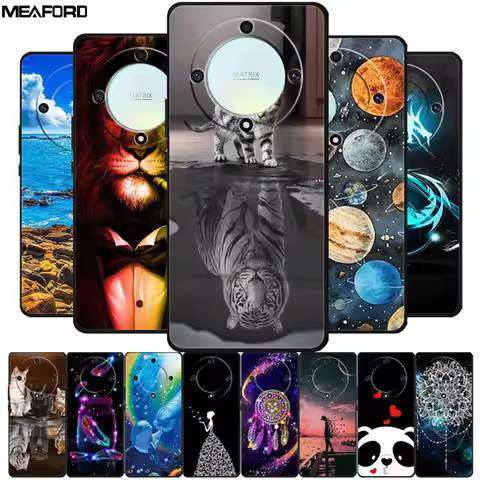 For Honor X9a 5G Cover RMO-NX1 HonorX9a Soft TPU Silicone Painted Cat Phone Case for Huawei Honor X9