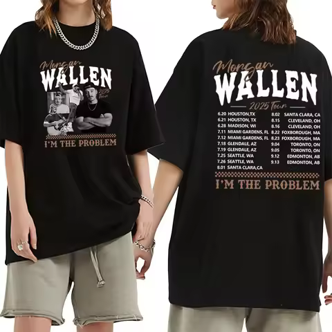 Morgan Wallen Country Music 2025 Shirt Unisex Morgan I'm The Problem Tour 2025 Shirt