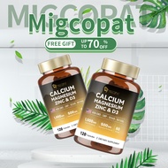 Migcopat Calcium Magnesium Zinc Supplement With Vitamin D3 & K2, 1000mg Calcium, 500mg Magnesium - B