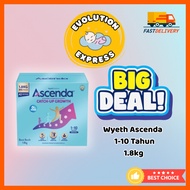 ASCENDA 600g x 3 / 1.8kg Catch-Up Growth Formula Milk (New Look, Better Taste) Exp 10/2027