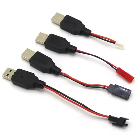 RC USB Charging 3.7V Lithium Battery Charger Cable USB to JST /SM / futaba Plug for 3Rc Drone Quadco