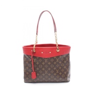 路易威登 Pallas 購物單肩手提包 M51197 Monogram 棕色紅色二手 LV