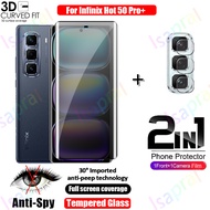 (2 trong 1) Miếng dán màn hình chống nhìn trộm 3D cho Infinix Hot 50 Pro Plus Hot50Pro + 4G miếng dá