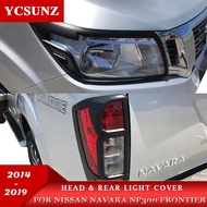 Head Tail Light Cover Trim For Nissan Navara Frontier Np300 2014 2015 2016 2017 2018 2019 2020 Doubl