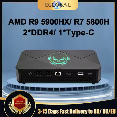 Eglobal Mini Gaming PC i9 11900H AMD R9 5900H 5900HX Windows11 Mini Desktop Computer DP HDMI Typ-C 4