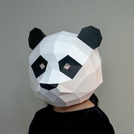 DIY手作3D紙模型擺飾 面具系列 - 熊貓/貓熊面具 (大人款)