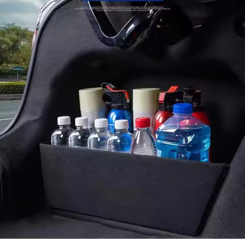 For BYD Song Plus Seal U EV Flannel trunk Side Storage Organizer Board Partitions Plate Tail Box Shi