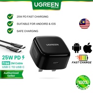 UGREEN 25W USB C Charger with 2M Type C Cable PD Quick Charge 4.0 QC 3.0 Fast Charging Android iOS i