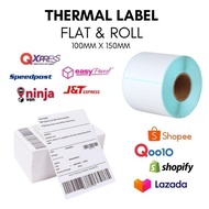 Thermal Label Roll & Flat 100*150mm  Waterproof AWB Thermal Label Roll Paper for Thermal Label Print
