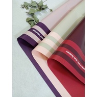 2pcs 2 Tone Line Flower Wrapping Paper Waterproof Bouquet Wrapping Pembalut bunga