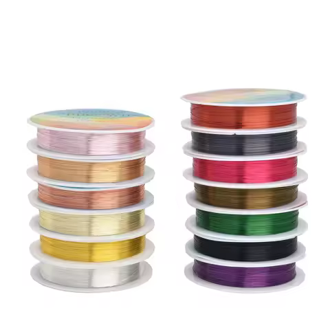 Colorfast Copper Wire For Bracelet Necklace Jewelry DIY Accessories 0.2/0.25/0.3/0.5/0.6/0.7/1.0mm C