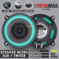 ( 2PCS ) Speaker Pintu Mobil 6 inci Salon Mobil Subwoofer Mobil HiFi 100Watt Spiker Mobil Super Powe