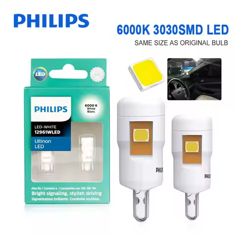 Philips Ultinon Pro12961 LED T10 W5W 6500K Cool White New Style Car Interior/parking Light Turn Sign