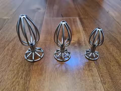 Hollow Steel Butt Plugs, Anal Plug, 3 Different Size's, BDSM Medical Play, Vegan Friendly Kink, UK S