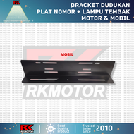 Dudukan Bracket Lampu LED Tembak Braket Tanduk Bumper Plat Nomor Mobil Motor