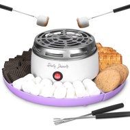 Electric Smores Maker Tabletop Indoor Kit, Indoor Marshmallow Roaster, Smores Station with 4 Compart