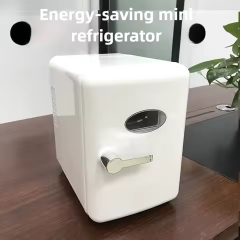 DC12V / AC100-240V New Mini Beauty Refrigerator Small Household Car Hot and Cold Refrigerated Cosmet