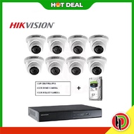 Hotdeal Hikvision 8 Channel 5MP Analog CCTV Set - 8 Dorm Camera Record Resolution Up To 2560×1944 CC