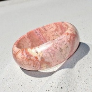 薔薇輝石 手鐲 全粉玉化 老礦原礦 內徑 59mm 玫瑰石 手環 桃花玉