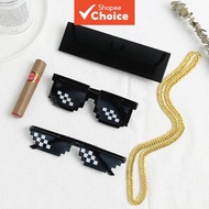 Polygonal Thug Life Sunglasses – 8-Bit Pixel Retro UV400 Shades