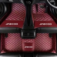JAECOO J7พรมรถยนต์พรมเช็ดเท้ารถหนัง Keset Mobil ขับด้านขวารถกำหนดเอง
