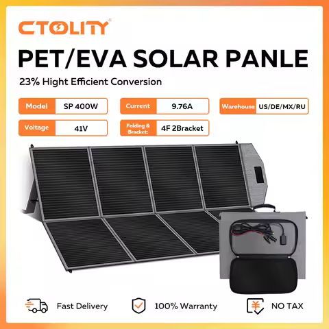CTOLITY SP400 EVA 400W Foldable Solar Panel 20.5V 9.8A Portable Folding Bag Outdoor Power Supply Hom