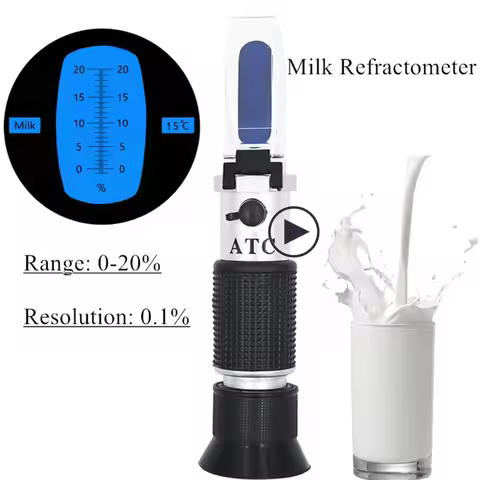 0-20% Refractometer Brix Milk Handheld Sugar Refractometer Sugar Concentration With ATC Sweetness Op