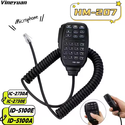 Replacement ICOM HM-207 digital mobile microphone IC-2730E ID-5100A ID-5100E Mobile phone microphone