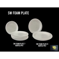FOAM PLATE/SW FOAM PLATE/PINGGAN POLISTERIN/PINGGAN PAKAI BUANG/PINGGAN PARTY