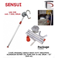 [100% ORIGINAL] SENSUI INDUSTRIAL ALUMINIUM ROTARY OIL CHEMICAL SUCTION PUMP FOR 44 GAL DRUM - 40” (