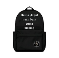 Tas Ransel Kekinian Laki Laki dan Perempuan Skena Kata Dunia Jahat Yang Baik Cuma Mama Terlaris Terb