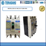 TERASAKI MCCB 3POLE  MOULDED CASE CIRCUIT BREAKER  MCCB  3P 10KA 40A , (E100SF)