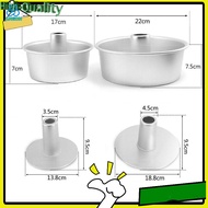 6/8 Inch Aluminum Alloy Round Hollow Non-Stick Chiffon Cake Mold Angel Food Cake Pan Baking Mould with Removable Bottom