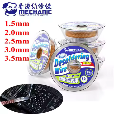MECHANIC Dr.X Pro Precision Desoldering Wick PCB Tin Cleaning Wire for Mobile Phone Motherboard BGA 