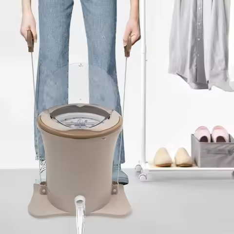 Manual Clothes Dryer Portable Mini Dryer for Clothes Foot Powered Compact Spin Dryer Machine Non Ele