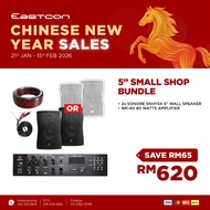 (CNY Offer 2026) Cafe Shop Sound System - SONORE BGM Package 40 Watt Amplifier With SIRIM & 2pcs 5" 