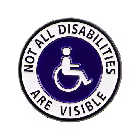 Enamel Pins Invisible Disability Quotes Enamel Pins Women's Brooches Men Lapel Pins Badge on Backpac