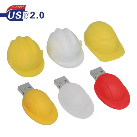 Safety Helmet 128g 64g Cartoon Model USB Flash Drive 2.0 4GB 8GB 16GB 32GB 64GB Pen Drive Thumb Memo