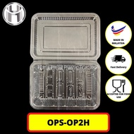 OPS OP2H 100PCS BENXON OP 2H DISPOSABLE PLASTIC OPS ,BEKAS KUIH,BEKAS MAKANAN,PLASTIC CLEAR FOOD BOX