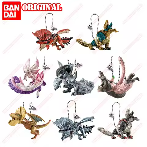 BANDAI Original Monster Hunter Animation Game Peripheral Toys Keychain Gacha Gashapon Anime Action M
