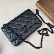 【近新閒置品】香奈兒Chanel So black全黑2.55扣woc鏈條包 單肩斜挎包 芯片款