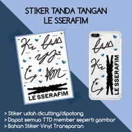 LE SAFIM KAZUHA CHAEWON YUNJIN SAKURA EUNCHAE SIGNATURE STICKER