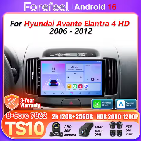 Carplay Car Radio Autoradio For Hyundai Avante Elantra 4 HD 2006 - 2012 GPS Navigation Automotive Mu